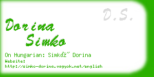 dorina simko business card